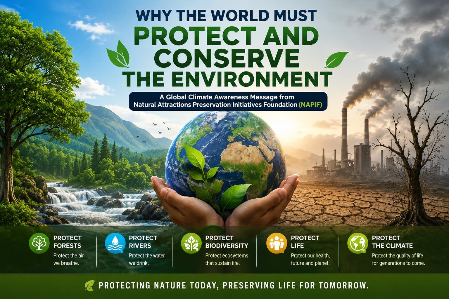 WHY THE WORLD MUST PROTECT AND CONSERVE THE ENVIRONMENT: A Global Climate Awareness Call